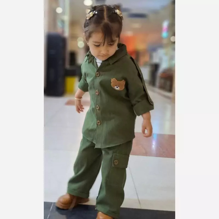 پیراهن شلوار کتان تدی
