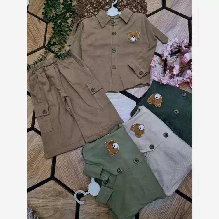 پیراهن شلوار کتان تدی