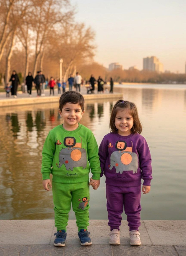 ست بلوز شلوار اسپرت خواهر برادری