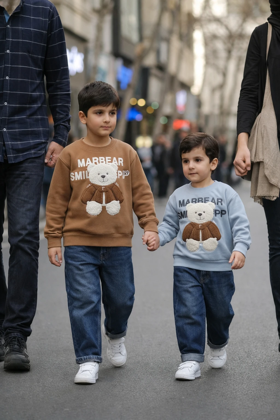 ست بلوز تدی و شلوار جین