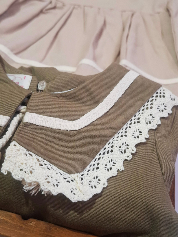 سارافون دخترانه کتان