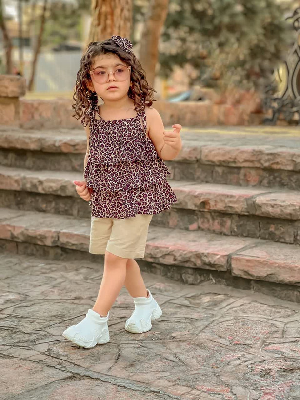 ست تاپ شلوارک پلنگی