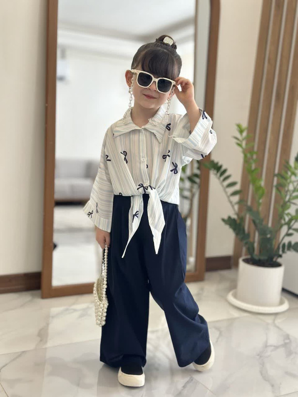 ست شومیز گره ای و شلوار