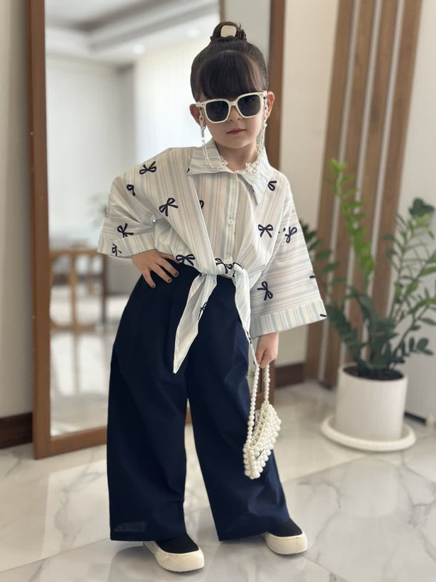 ست شومیز گره ای و شلوار